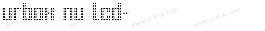 urbox nu lcd字体转换